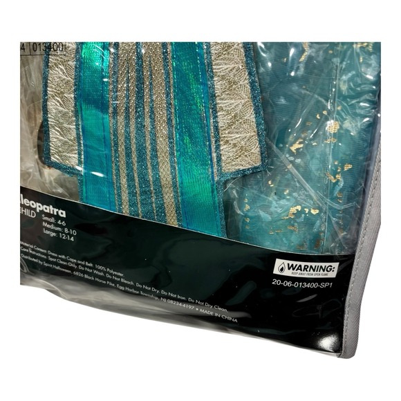 Spirit Halloween‎ Cleopatra Costume Child Small 4-6 NWT 6 Piece Stunning - Picture 6 of 7